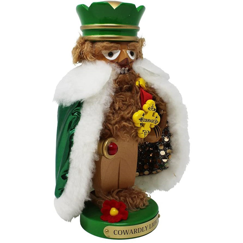 Chubby Wizard of Oz Cowardly Lion Nutcracker