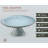 Ceramic Scalloped Cake Stand, Ocean Mist, Tidal Collection