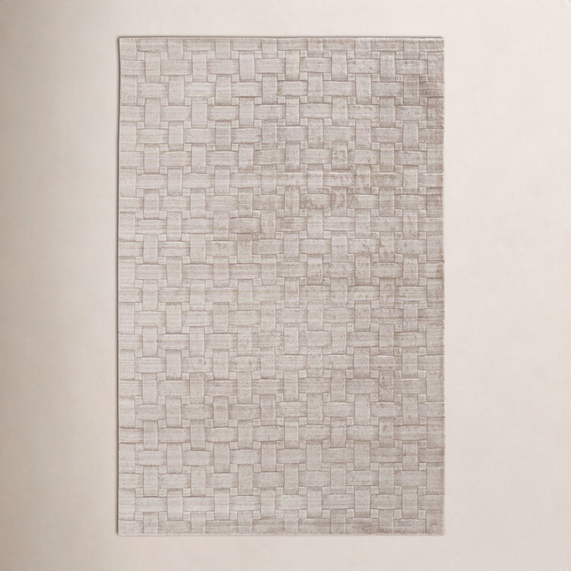 Tapis en viscose beige Shanta Minimal / N / A, Rectangle 9 pi x 12 pi