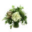 Fern and Ivy Holiday Arrangement in Glass Vase
