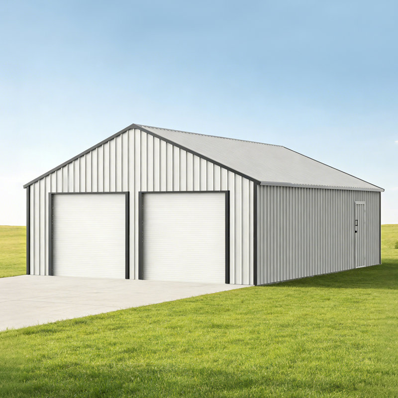 25 Ft. W X 33 Ft. D Outdoor Metal Storage Shed Garage Shed With Doors