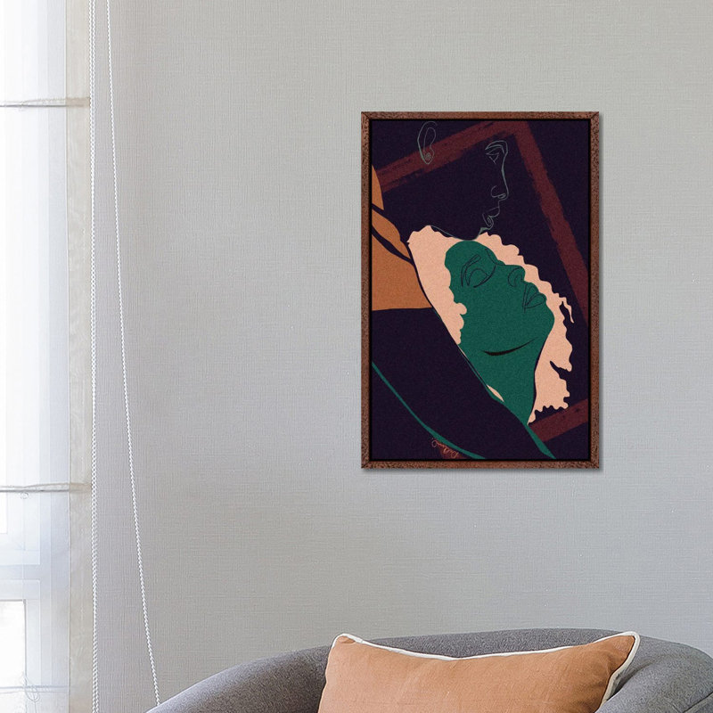 Fullfilled by DeeLashee - Print on Canvas, 66.04 cm H x 45.72 cm W, Classic Brown Wood Framed