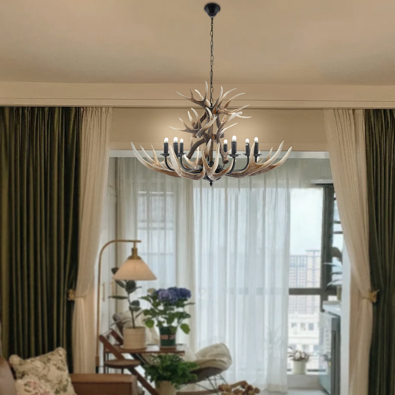 Deodato 8-light resin country chandelier