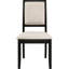 Crème et chaises de salle à manger noires de 2 - créer un environnement à la mode 2Pcs moderne et transformer votre espace