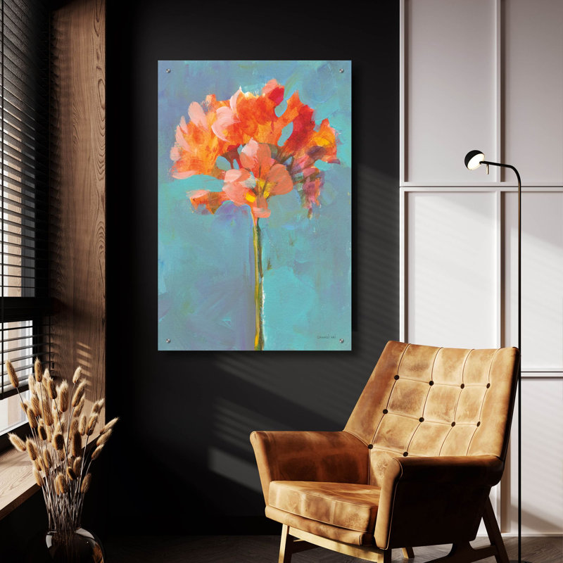 Art mural moderne en verre 1 "par Danhui Nai, H 36 po x l 24 po
