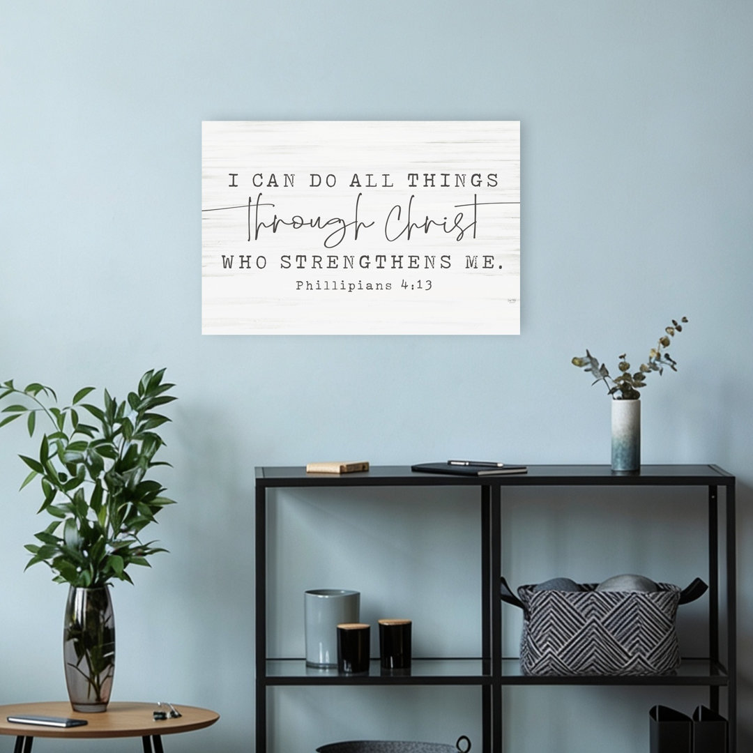 I Can Do All Things Through Christ Abstract Modern Wall Art Print