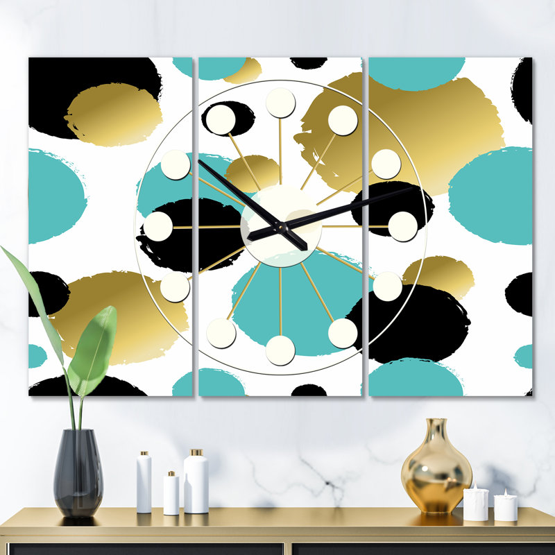 Horloge murale surdimensionnée des cercles Mid-Century