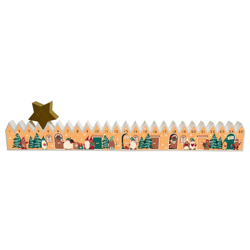Festive Gonks 3D Wooden Advent Calendar Christmas