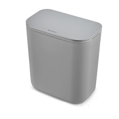 1.8/2.4Gal Hanging Trash Can with Stainless Steel Lid, Under Sink Kitchen Compost Bin for Cabinet Door Mount