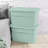 Sterilite 30 Gal Latch Tote with Handle for Home Storage, Mindful Mint (18 Pack)
