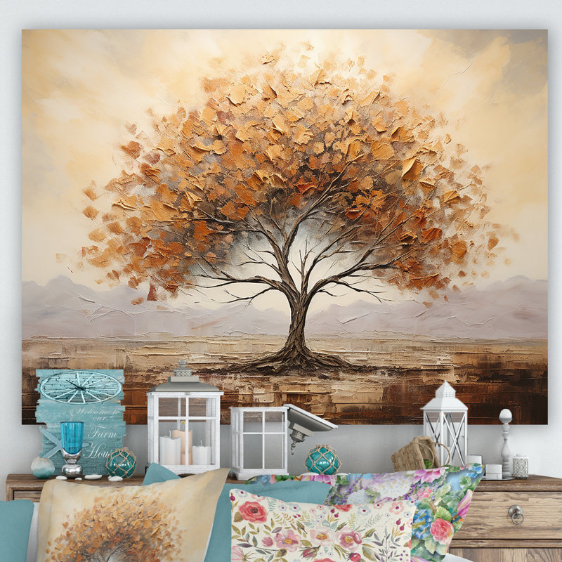Arbre sauvage, art africain sur toile, H 34 po x l 44 po x P 1,5 po, Toile tendue