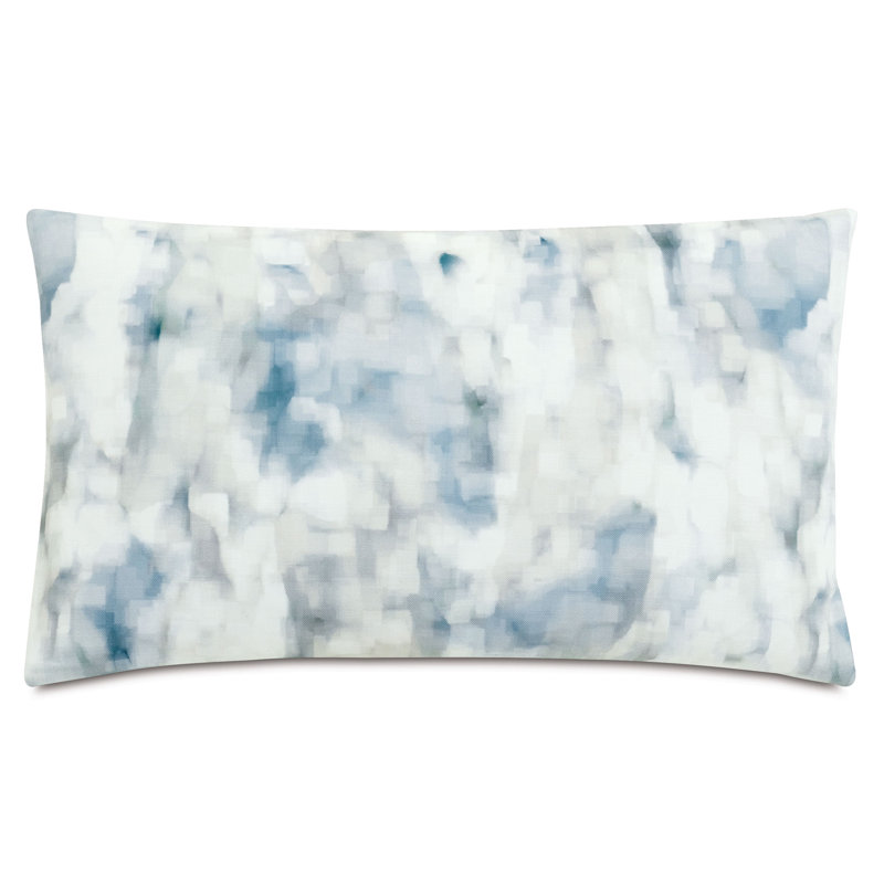 Camille Spa Blue and Green Watercolor Rectangular Decorative Pillow