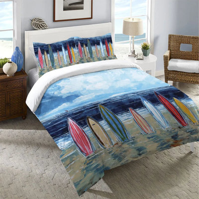 Housse de couette en planches de surf en microfibre