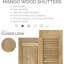 Deux volets à panneaux surélevés Americraft (par paire)-80846249-80846243-80846304