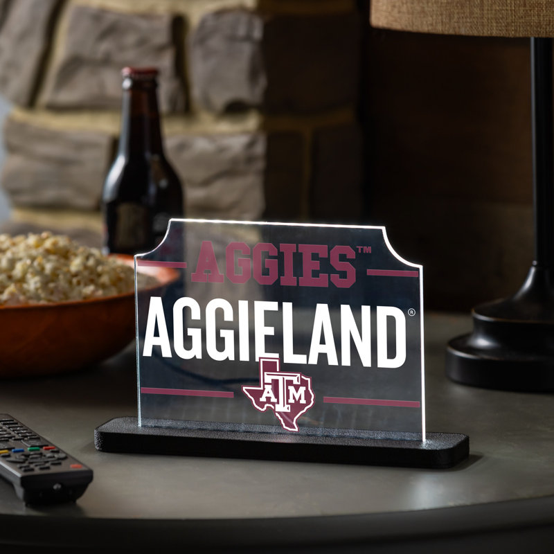Texas A&M College Rectangle Desklite LED Decor