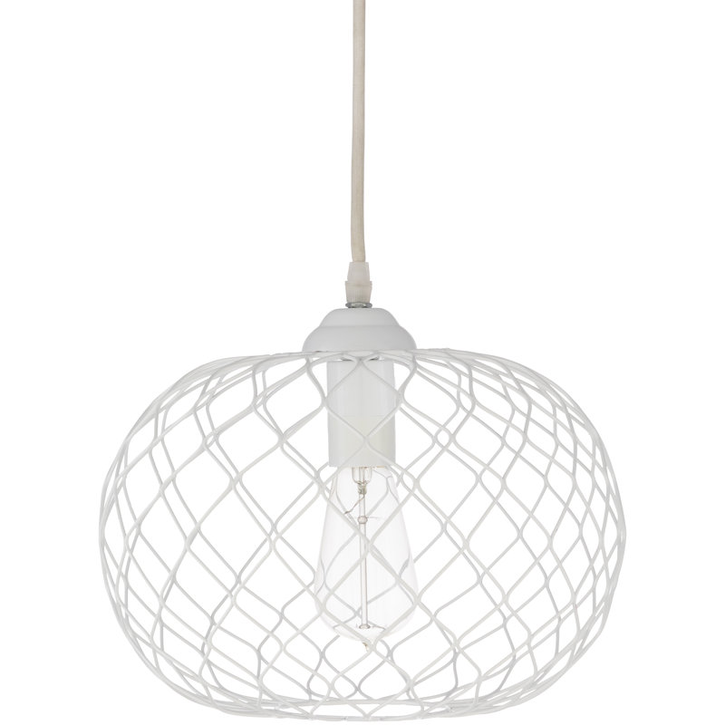 Etter 1 - Light Single Pendant, White, White