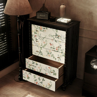 Commode d'entrée Mid-Century en bois massif