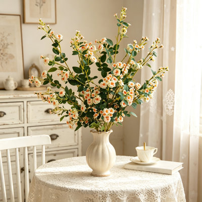 6 pièces de fleurs artificielles roses 29,53 pouces fausses tiges de roses longues branches fausses fleurs pour la décoration de pièce maîtresse de mariage dans un vase