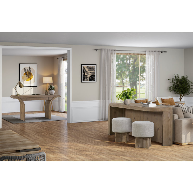 English Knotty Oak Entertainment Cole with Stools