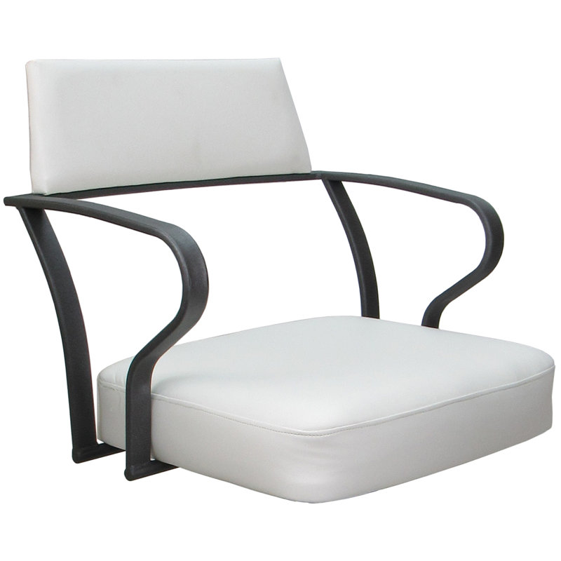 Tabouret pivotant très grand 34,00 po Jabria, Blanc, Gris