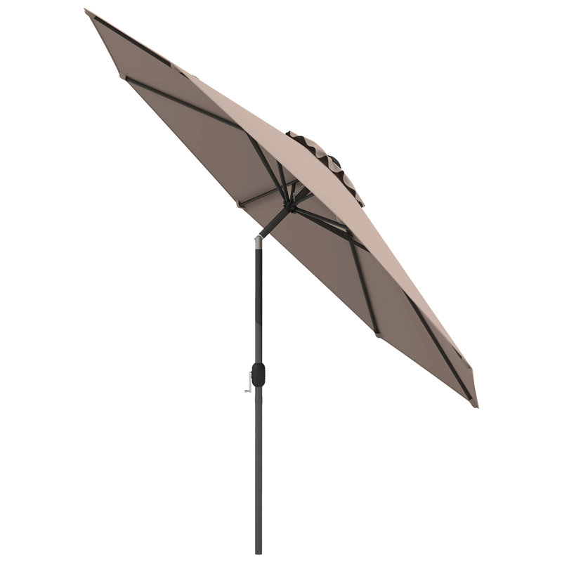 Parasol de marché 9 pi Watterson, 8 pi X l 10 pi L 10 pi. D, Brun clair