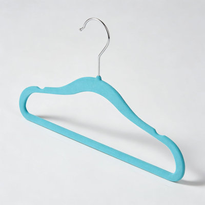 Cintres anti-dérapants en velours pour bébé et enfants, organisateurs de garde-robe minces et compacts, cintres durables pour nourrissons et tout-petits avec épaules crantées