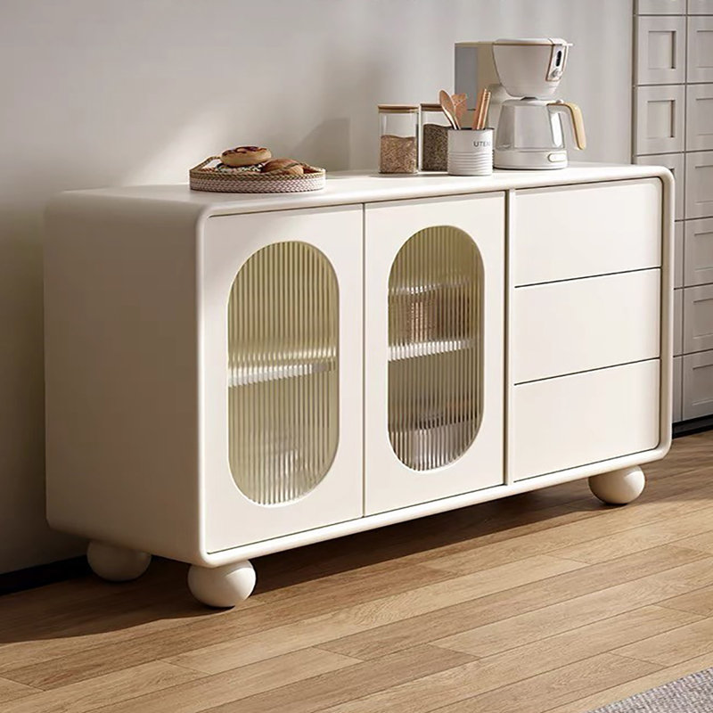 Buffet 63 po Ashurst, Transparent / ivoire / blanc
