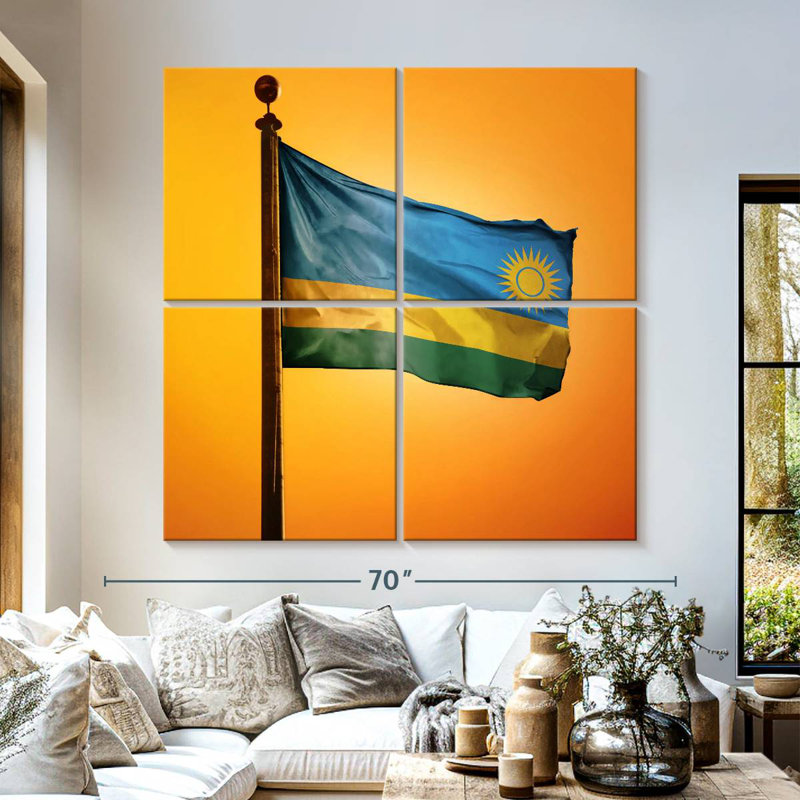 Borges Rwanda Flag Sunset