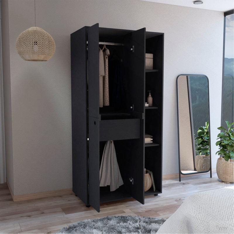 Armoire-penderie Misuri, Noir