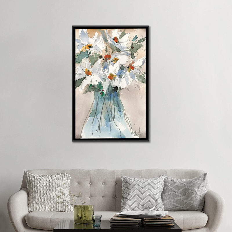 «Daisy Point of View II», reproduction d'art sur toile encadrée, H 48 po x l 32 po, Noir