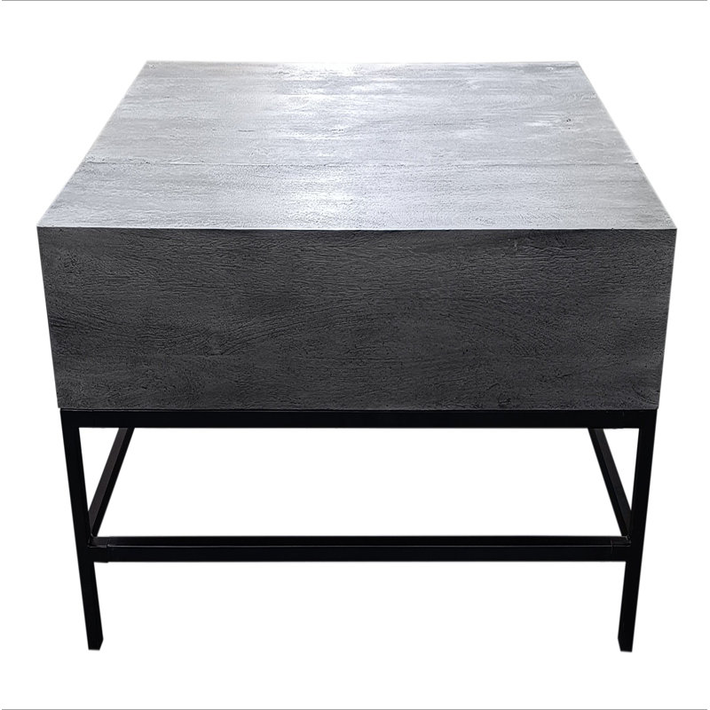 Table basse à plateau relevable gris