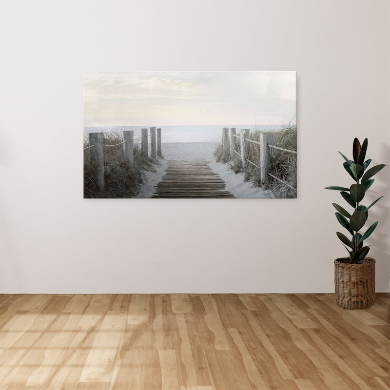 "Beach Walkway" par Mike Calascibetta, reproduction sur toile, H 18 po x l 30 po x P 1 po