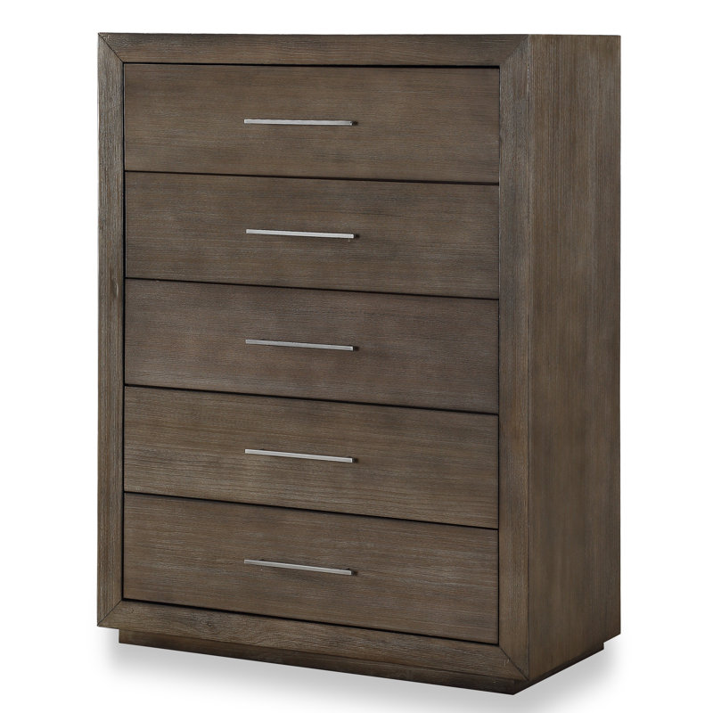Solid Wood 101.6cm W 5 - Drawer Chest of Drawers