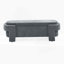 Banc repose-pieds contemporain avec rangement ovale pour le salon et la chambre à coucher - Gris-1119054524