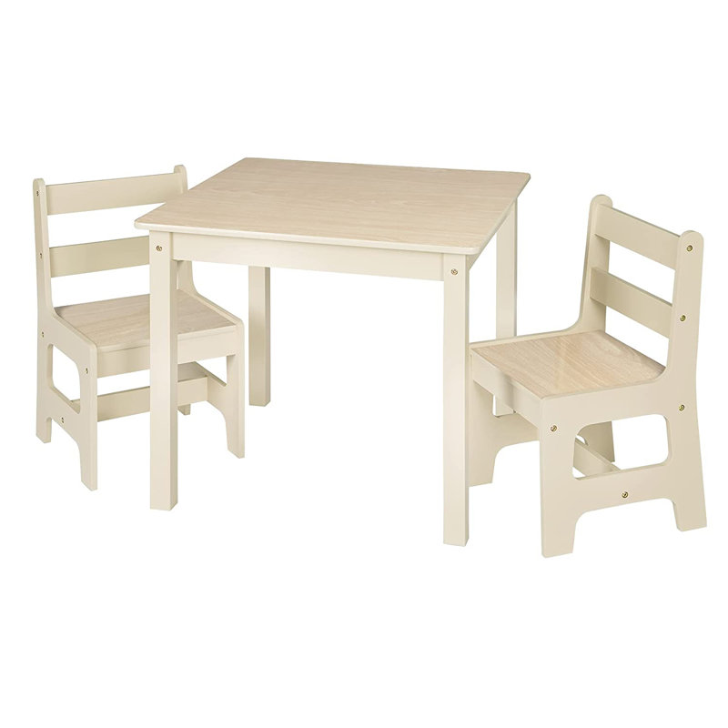 Laclede Kids 3 Piece Square Play Or Activity Table and Chair Set, Purple