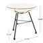 Élégante table d'appoint en verre trempé blanc durable, l 17,69 po x P 18,06 po, assemblage requis
