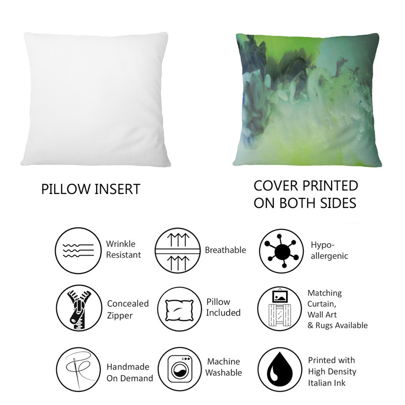 Coussin lombaire abstrait Shades Of Green