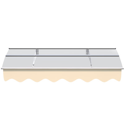 5934W Door Window Awning Canopy - Aluminium Alloy Bracket, Rain- For Outdoor 5934W, Solid Polycarbonate Awning, Strong Brackets, Protection, Area Protection