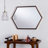 Metal Hexagon Wall Mirror