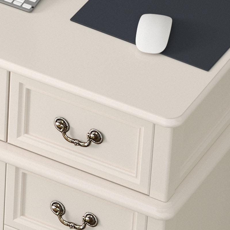 Bureau d'écriture avec rangement à neuf tiroirs de style américain, H 30,7 po x l 43,3 po x P 20,47 po