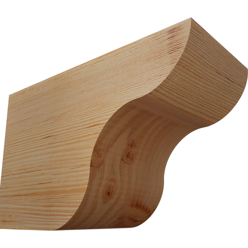 Queue de chevron lisse Carmel, Douglas, 8"H x 5 1/2"W x 12"L