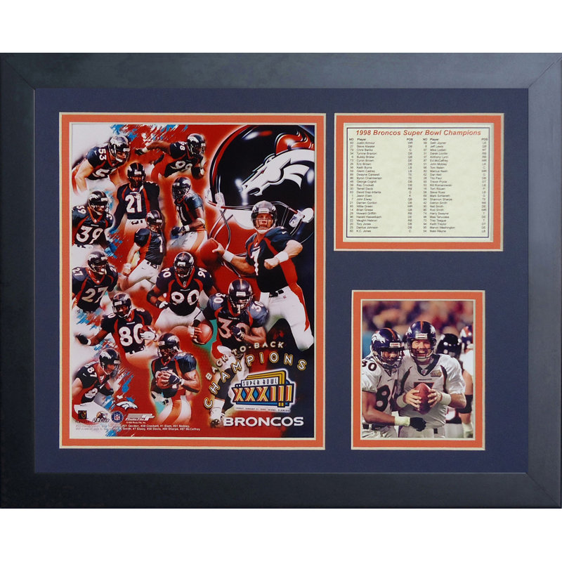 Memorabili encadrée super bol broncos l’de denver 33