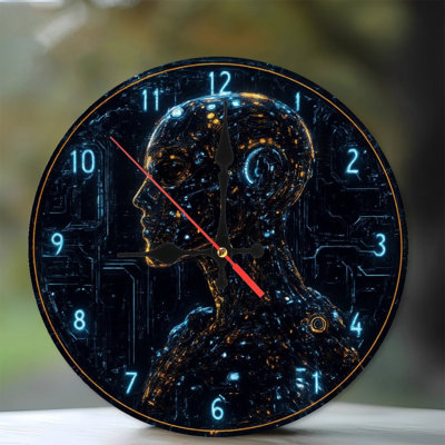 Horloge avec profil humain numérique