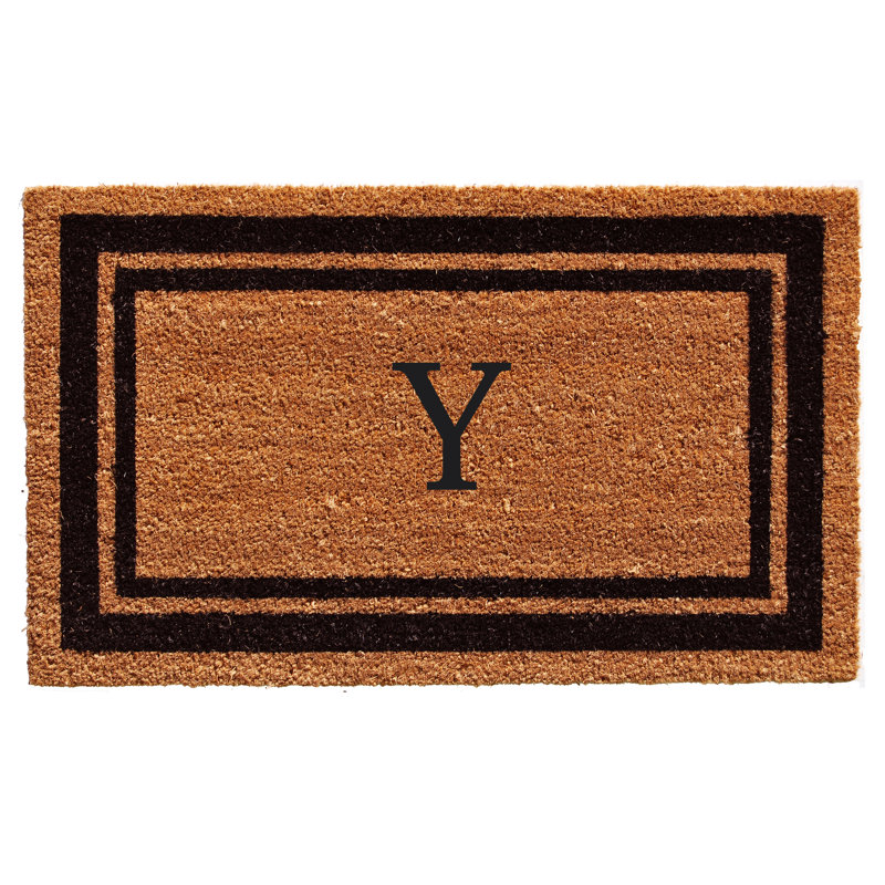 Tapis d'entrée antidérapant Stortz, Brun / Noir, Y, Rectangle 3 pi x 6 pi