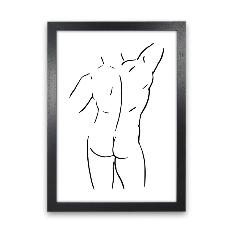Body Sketches III - Male - Print, Black Framed, 88cm H x 64cm W x 3cm D
