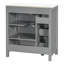 Meuble-lavabo 30 po avec comptoir en céramique intégré et meuble-lavabo moderne en bois aggloméré noir / blanc / gris / bleu-gris-129685604