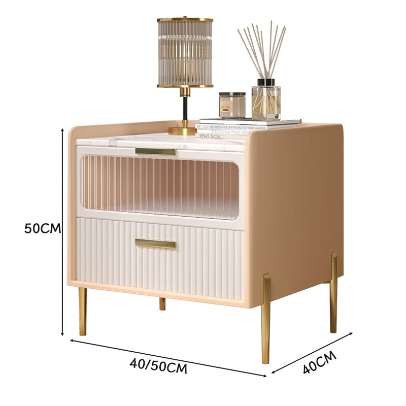 Astera Nordic Dressers Luxury Cabinets Drawers Unique Organizer Nightstands, Pink