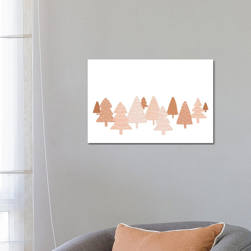 Blush Winter Trees - Wrapped Canvas Print, 66.04 cm H x 45.72 cm W x 1.91 cm D