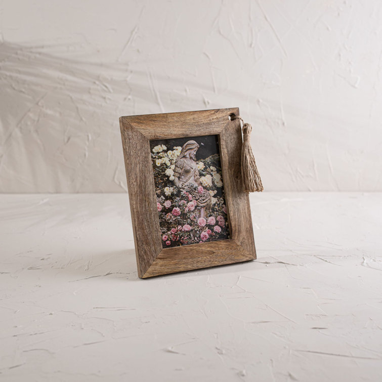 Foreside Home & Garden Distressed White Wood Double Picture Frame