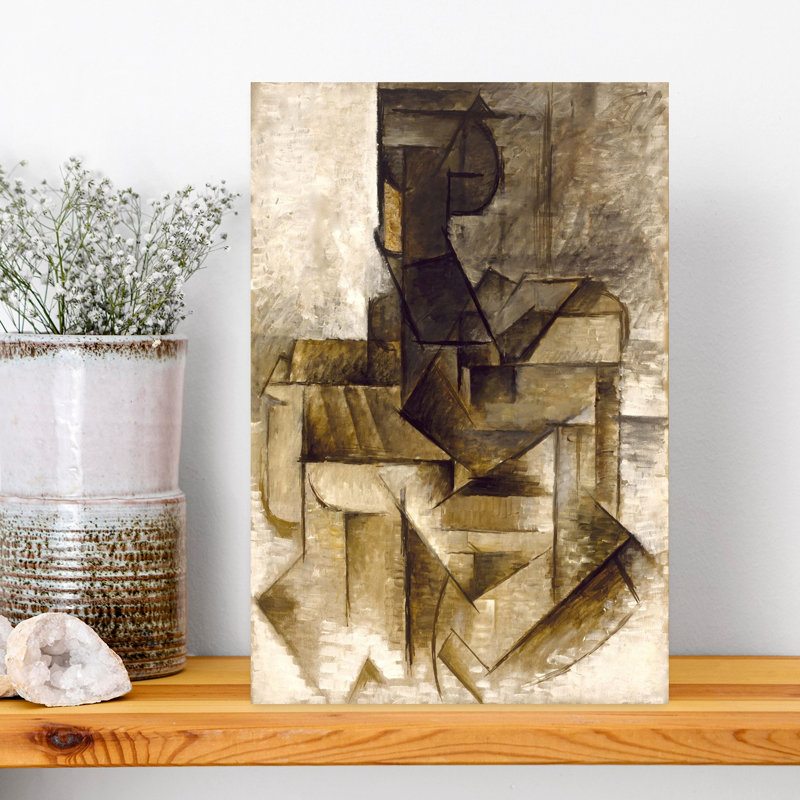 The Rower Abstract Classic Geometric Portrait Wall Art Print by Pablo Picasso - Wrapped Canvas Print, 45.72cm H x 30.48cm W